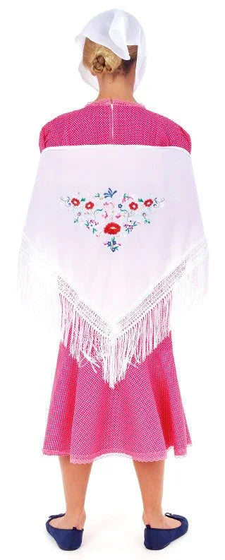 Disfraz de Chulapa Rosa con Lunares Blancos para Niña Chulapos y Chulapas Infantiles Partilandia